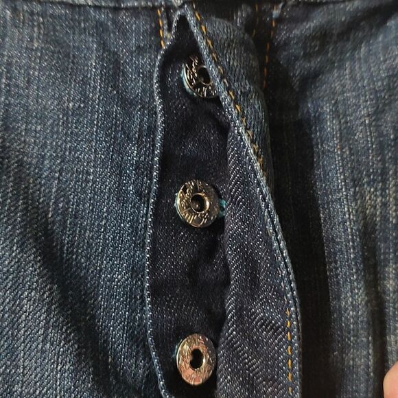 Parish button fly Health Wealth Wisdom distressed jeans  Sz 42  NWOT - Picture 6 of 14